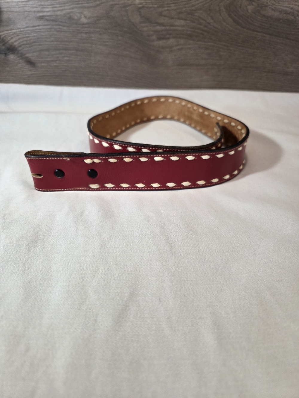 Vintage Tony Lama Women's Red Leather Belt 30 In